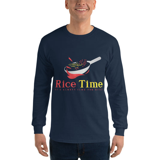 Rice Time Long Sleeve Shirt in Navy