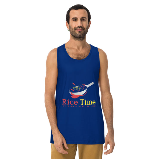 Rice Time Premium Tank Top in Team Royal