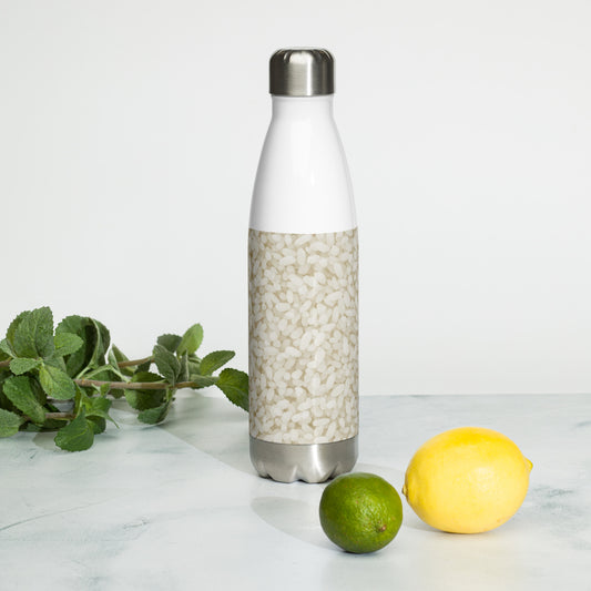 White Rice Stainless Steel Water Bottle — alternate view 1