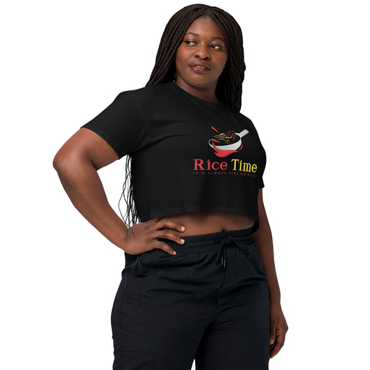 Rice Time Crop Top in Black — alternate view 1