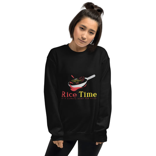 Rice Time Unisex Sweatshirt in Black